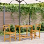 vidaXL 3-delige Balkonset massief acaciahout, Tuin en Terras, Verzenden, Nieuw, Hardhout