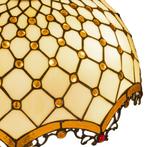 Tiffany tafellamp – Ø 41 × H 56 cm – Ruitpatroon, Huis en Inrichting, Lampen | Tafellampen, Verzenden, Nieuw