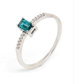 Zonder Minimumprijs - Ring - 14 karaat Witgoud Smaragd -, Sieraden, Tassen en Uiterlijk, Antieke sieraden