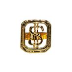 Carnaval/verkleed spullen - Gouden dollar ring verstelbaar.., Hobby en Vrije tijd, Verzenden, Nieuw