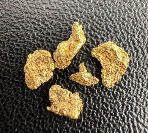 Goud Goud nuggets- 0.5 g - (5), Verzamelen, Mineralen en Fossielen
