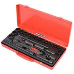 Metrische doppenset 1/2 inch  met ratel – 26 delig - zwart, Ophalen of Verzenden, Nieuw