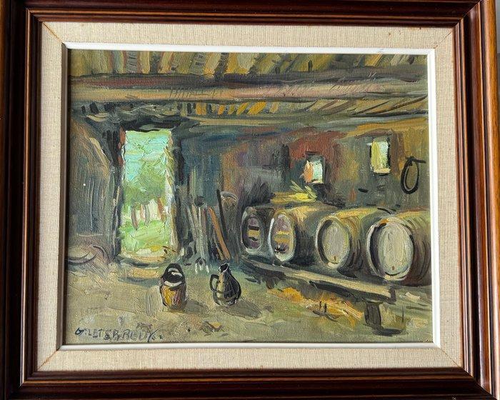 Gervais Leterreux (1930-2003) - Chais à cidre, Antiek en Kunst, Kunst | Schilderijen | Klassiek