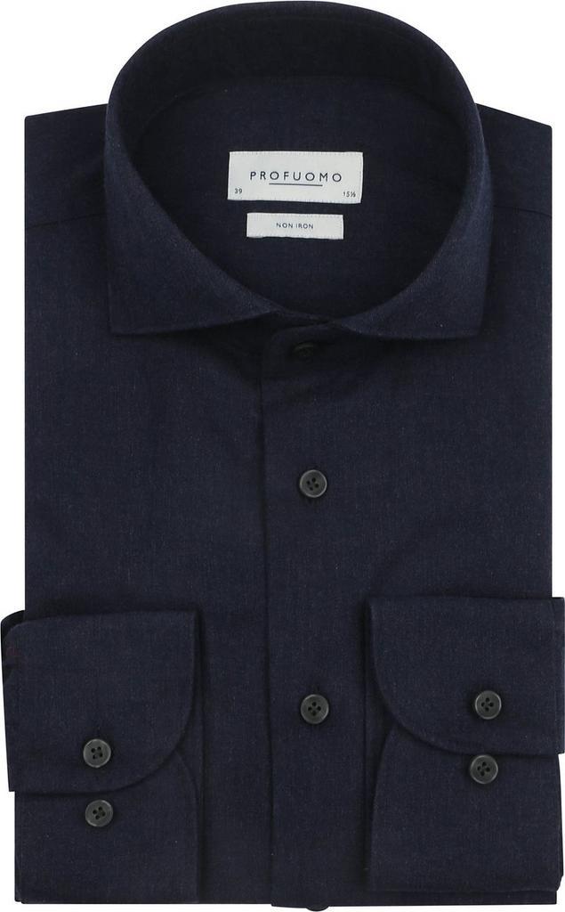 Profuomo Overhemd Peached Twill Flanel Navy maat 43 Heren, Kleding | Heren, Overhemden, Blauw, Nieuw, Verzenden