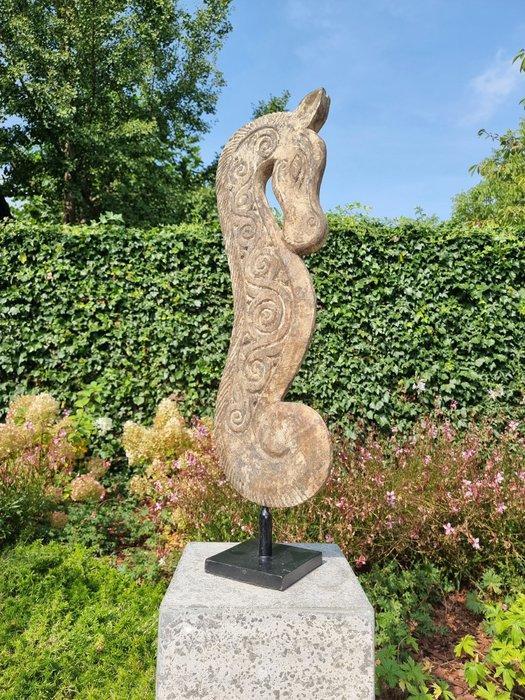 Beeldje - Seahorse - Hout, IJzer, Antiek en Kunst, Kunst | Designobjecten