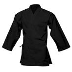 karate jacket HEAVY-BLACK long sleeve, Verzenden, Nieuw