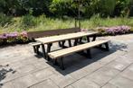 Rockwood® Picknicktafel Eik - Zwaar Kunststof - Quartz Brown, Tuin en Terras, Ophalen of Verzenden, Nieuw, Rechthoekig, Hout