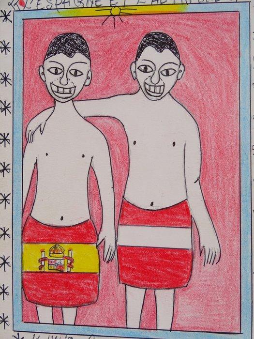 Frédéric Bruly-Bouabré (1923-2014) - Friends, Antiek en Kunst, Kunst | Designobjecten