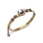 Armband Victoriaanse 15kt gouden armband met edelstenen