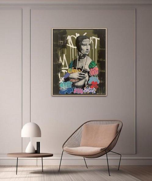 Quiona+ (1987) - ‘The Girl with a Real Pearl Necklace‘, Antiek en Kunst, Kunst | Schilderijen | Modern