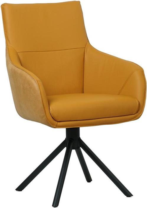 Leren eetkamerstoel Duo - Draaibaar - Automatisch terug naar, Huis en Inrichting, Stoelen, Eén, Overige kleuren, Nieuw, Leer, Ophalen of Verzenden