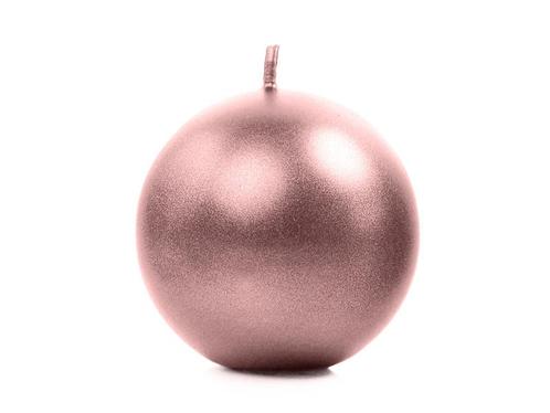 Bolkaarsen Rose Goud Metallic 8cm 6st, Hobby en Vrije tijd, Feestartikelen, Nieuw, Verzenden