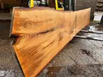 Eiken boomstambladen | Boomstam tafel | massief eik, Doe-het-zelf en Verbouw, Nieuw, Plank, 300 cm of meer, 50 mm of meer