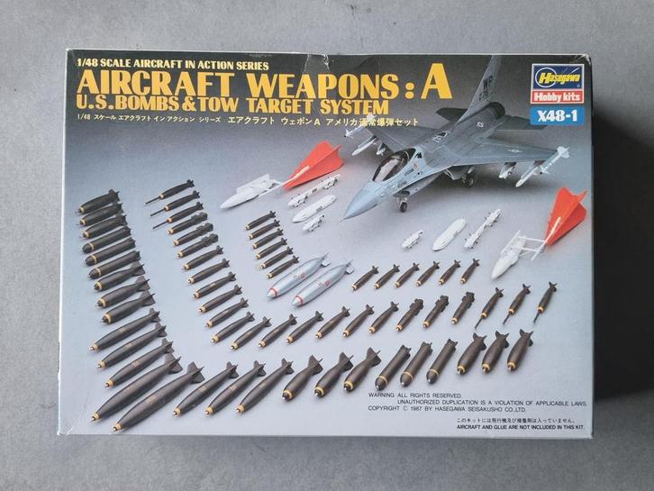 Hasegawa 36001 Aircraft Weapons: A 1:48, Hobby en Vrije tijd, Modelbouw | Vliegtuigen en Helikopters, Hasegawa, Verzenden