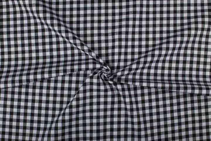 Boerenbont stof zwart wit geruit - 10mm geruit, Hobby en Vrije tijd, Stoffen en Lappen, 120 cm of meer, 200 cm of meer, Zwart