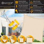 KESSER® Schaduwdoek 2x3m - Zonnezeil - Waterafstotend - Crem, Verzenden, Nieuw