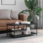 vidaXL Salontafel Zwart Eiken 90 x 49 x 40 cm Bewerkt hout, Minder dan 50 cm, Verzenden, Nieuw, Minder dan 50 cm