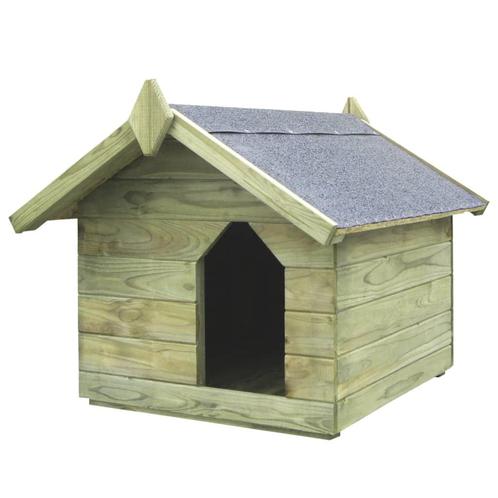 vidaXL Hondenhok met opklapbaar dak geïmpregneerd grenenhout, Dieren en Toebehoren, Hondenhokken, Nieuw, Verzenden