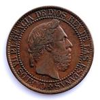 Spanje. Carlos VII (pretender). 10 céntimos 1875. Oñate, Postzegels en Munten, Munten | Europa | Niet-Euromunten