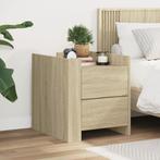 vidaXL Nachtkastje 45x50x50 cm bewerkt hout sonoma, Verzenden, Nieuw, Hout
