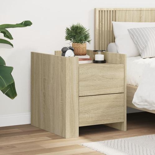 vidaXL Nachtkastje 45x50x50 cm bewerkt hout sonoma, Huis en Inrichting, Slaapkamer | Nachtkastjes, Nieuw, Hout, Verzenden