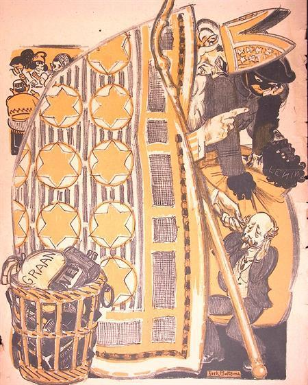 Sinterklaas in geel met staf (lijst optie, Lithos), Antiek en Kunst, Kunst | Litho's en Zeefdrukken, Verzenden