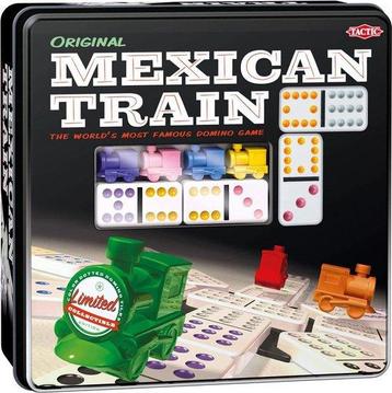 Tactic - Mexican Train Tin Box - Dominospel - in blik beschikbaar voor biedingen