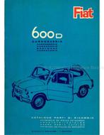 1964 FIAT 600 D CARROSSERIE ONDERDELENHANDBOEK, Auto diversen, Handleidingen en Instructieboekjes
