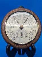 Barometer mit Thermometer – Eiche massiv – Holzgehäuse -