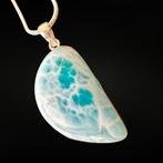 Premium - Hanger van natuurlijke larimar - Zilver 925