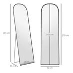 TRUUSK Volledige Lichaamsspiegel 169 x 49 cm - Gebogen Staan, Huis en Inrichting, Woonaccessoires | Spiegels, Verzenden, Nieuw