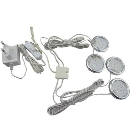 LEDspotSET | 4x1W=50W | warmwit 3000K | inclusief voeding en, Huis en Inrichting, Lampen | Losse lampen, Nieuw, Verzenden