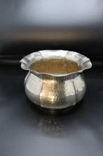 Olri - Bloempot - handgehamerd Battuto A Mano - Verzilverd