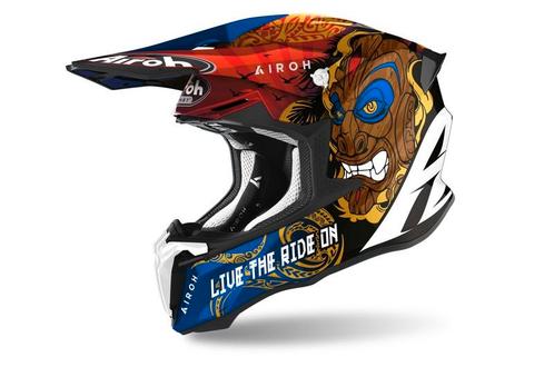 Airoh crosshelm Twist 2.0 Tiki Glans - M / Medium, Motoren, Onderdelen | Overige, Nieuw, Verzenden