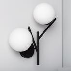 Wandlamp zwart opaal glas Baltic moon bollen glas FOIR, Huis en Inrichting, Lampen | Wandlampen, Nieuw, Verzenden