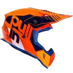 Crosshelm Pull--in Race - Oranje / Blauw - MAAT M / L, Motoren, Kleding | Motorhelmen, Verzenden, Nieuw met kaartje, Offroadhelm