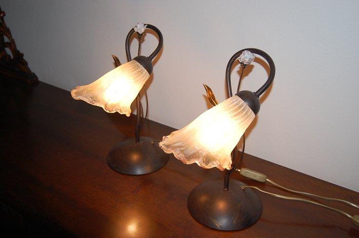 F.A.L - Nachtlampje (2) - Roseto - Glas, Metaal, Porselein, Antiek en Kunst, Curiosa en Brocante