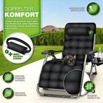 Tuinstoel - Ligstoel - Verstelbaar - Opvouwbaar - Antraciet, Tuin en Terras, Verzenden, Zo goed als nieuw