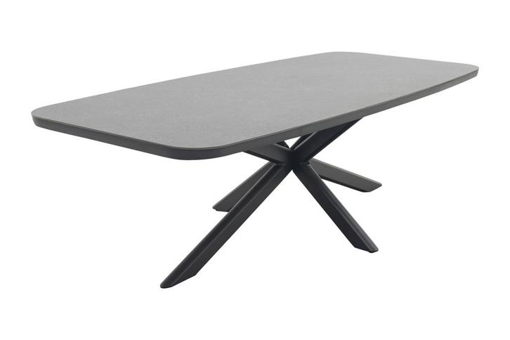 Soreno deens ovale tuintafel 240x110 cm. - Licht grijs, Tuin en Terras, Tuintafels, Nieuw, Overige materialen, Rond, Verzenden