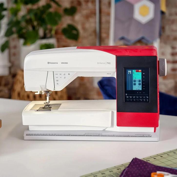 Husqvarna Viking Brilliance 75Q van € 2.199 voor € 1.319, Hobby en Vrije tijd, Naaimachines en Toebehoren, Naaimachine, Nieuw