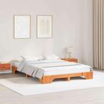 vidaXL Bed Frame Gewaxte Bruin 160x200 cm Massief Grenenhout, Bruin, Verzenden, 200 cm, 160 cm