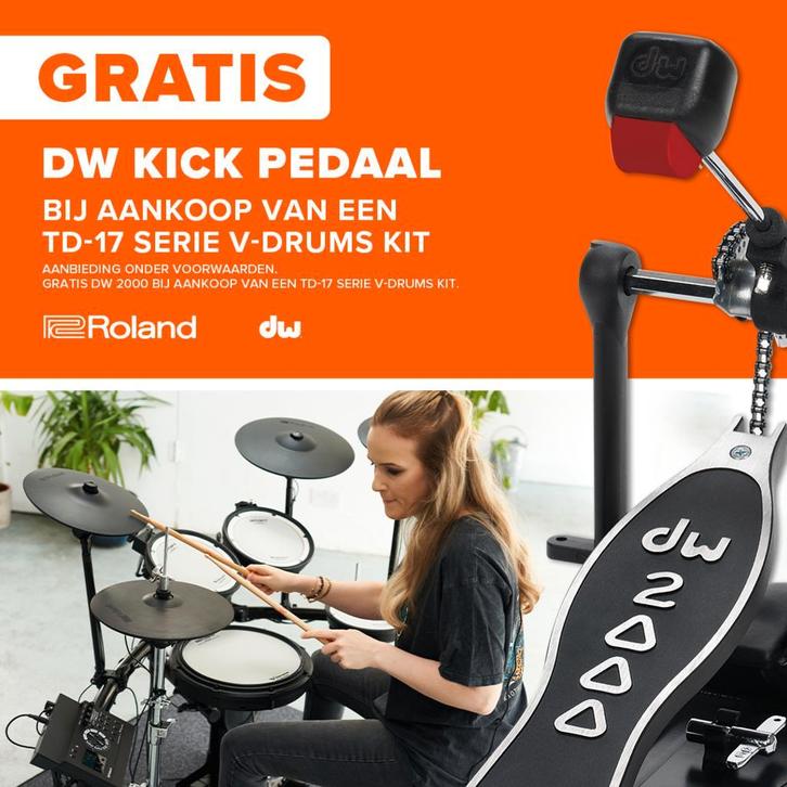 Aanbiedingen op Roland V-Drums PLUS GRATIS pedaal!, Muziek en Instrumenten, Drumstellen en Slagwerk, Nieuw, Roland, Elektronisch