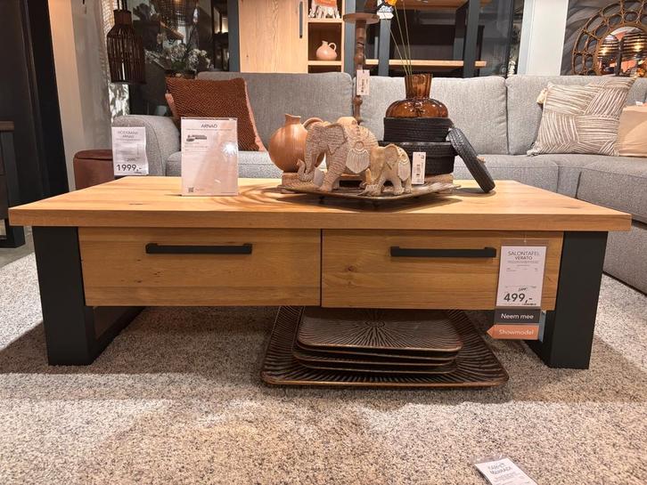 Salontafel Verato - Naturel Grey - Pronto Wonen, Huis en Inrichting, Tafels | Salontafels, 50 tot 100 cm, 100 tot 150 cm, Rechthoekig