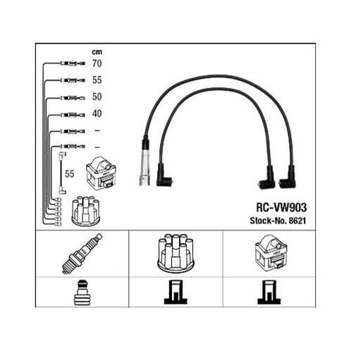 Ngk Rc-Vw903 Bougiekabelset ZNdkabel Vw 1,4/1,6, Computers en Software, Laptop-opladers, Verzenden