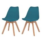 vidaXL Eetkamerstoelen 2 st kunststof turquoise, Huis en Inrichting, Stoelen, Verzenden, Nieuw