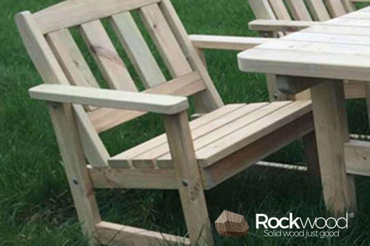 Rockwood® Tuintafel Avalon 1.40m, Tuin en Terras, Tuinsets en Loungesets, Nieuw, Hout, Ophalen of Verzenden