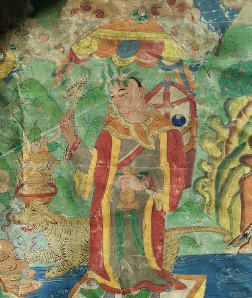 Thangka-schilderij van Tibetaanse boeddhistische godheden -, Antiek en Kunst, Antiek | Overige Antiek
