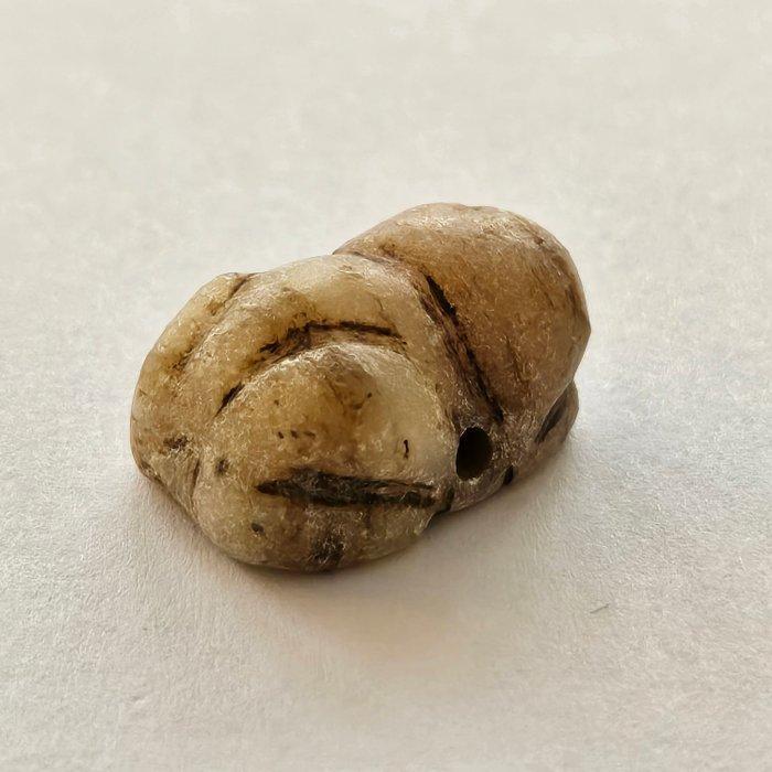 Sino-Mongools of Bactrees Marmer XXS Kikker Bedel Talisman -, Antiek en Kunst, Antiek | Overige Antiek