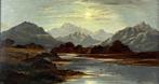 Charles Leslie (1839-1886) - A Highland landscape, Antiek en Kunst, Kunst | Schilderijen | Klassiek