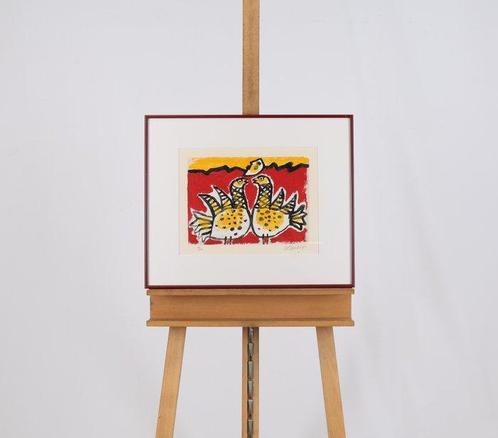 Corneille (1922-2010) - Deux loiseau, Antiek en Kunst, Kunst | Schilderijen | Modern